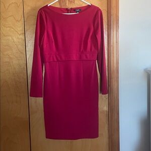 Chaps Red Long Sleeve Dress